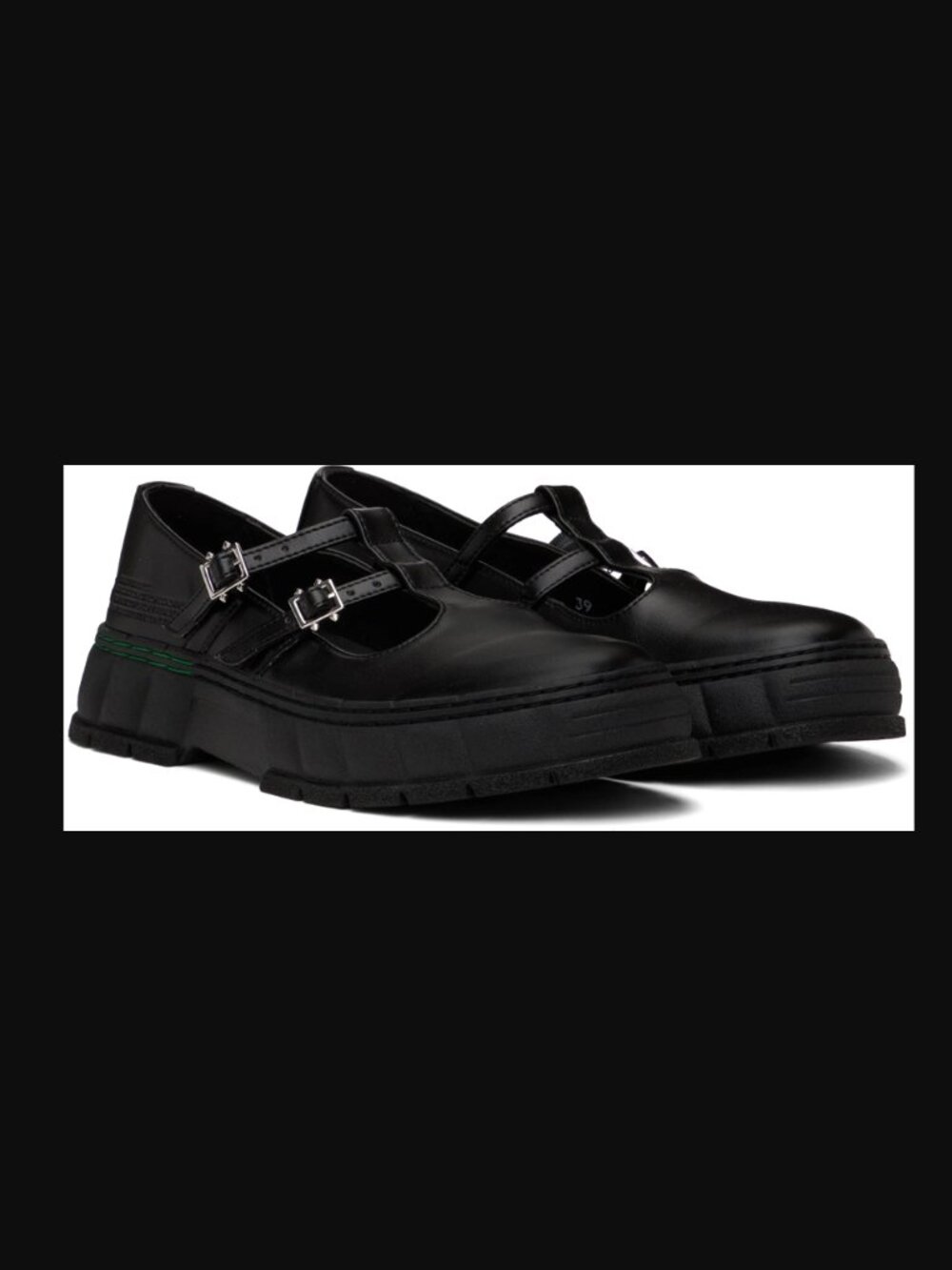 Virón Black 2001 Apple Mary Jane Loafers (sz 38)